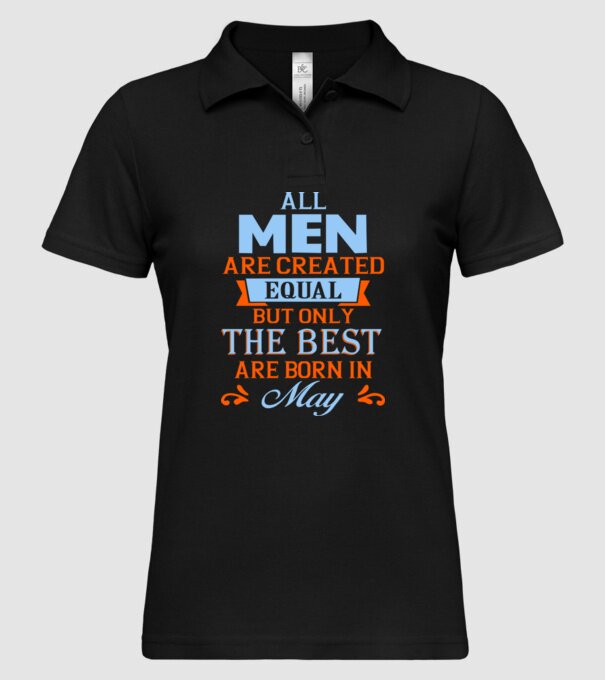 All men created equal but only the beat are born in may model negru pe tricou