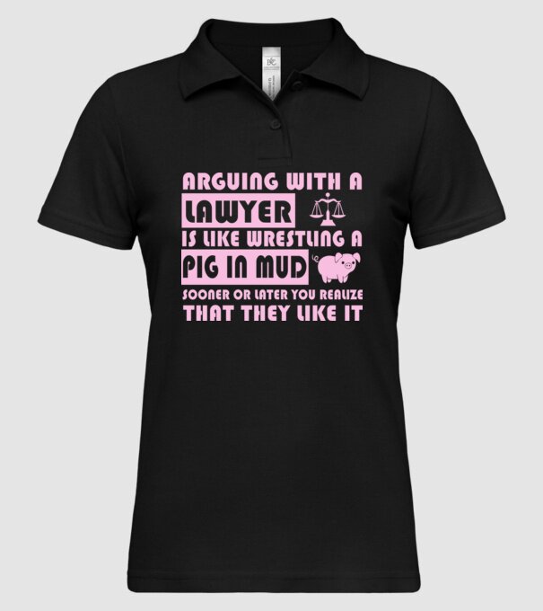 Arguing with a lawyer model negru pe tricou
