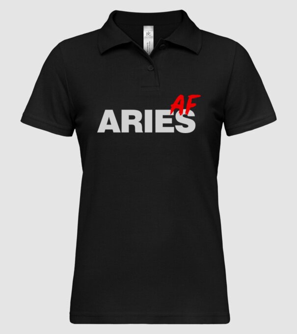 ARIES as fuck model negru pe tricou