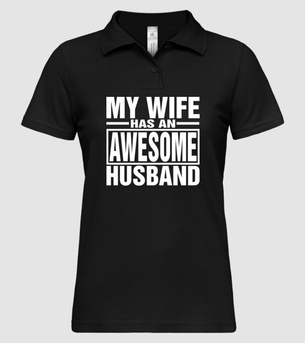 Awesome husband model negru pe tricou