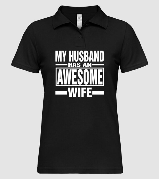 Awesome wife model negru pe tricou