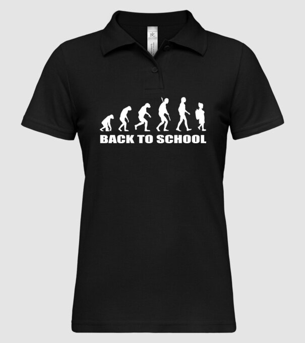 Back to school evolution model negru pe tricou