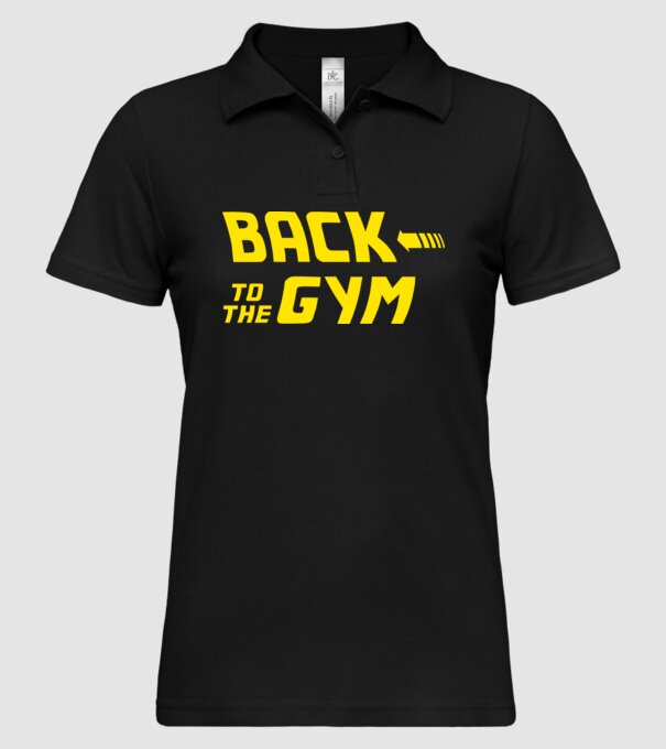 Back to the gym model negru pe tricou