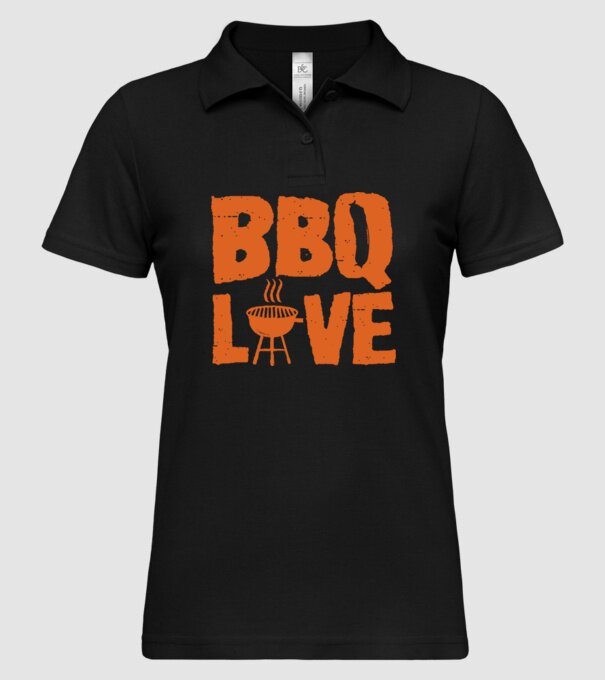 BBQ LOVE model negru pe tricou