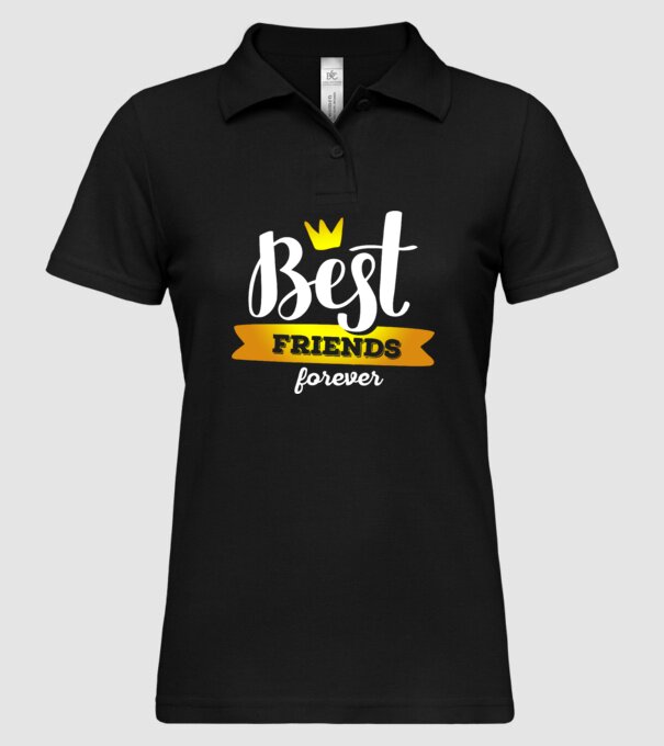 Best friends forever model negru pe tricou