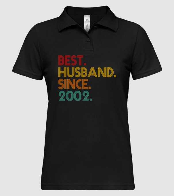 best husband since 2002 retro model negru pe tricou