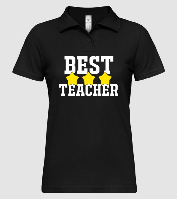 Best teacher model negru pe tricou