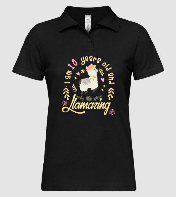 Birthday Llamazing 19 years old model negru pe tricou