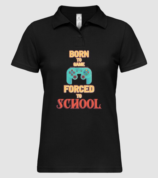 Born to game model negru pe tricou