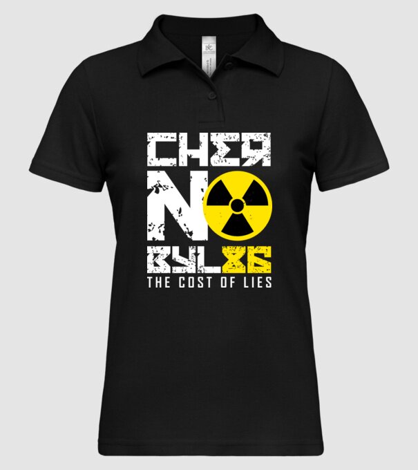 'Chernobyl ''86 3 culori' model negru pe tricou