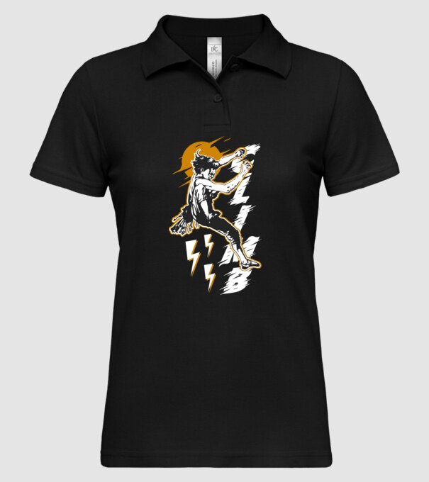 CLIMB retro model negru pe tricou