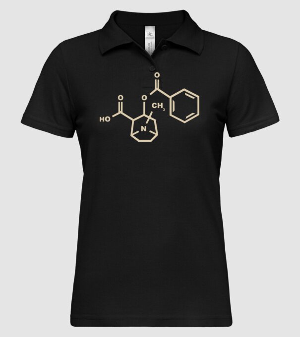 Cocaine model negru pe tricou