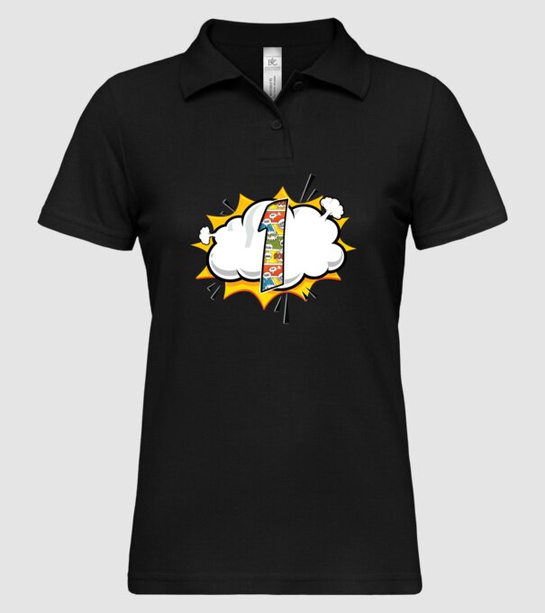 Birthday Comic Number 1 model negru pe tricou