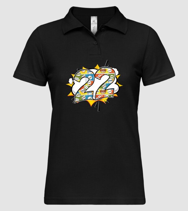 Birthday Comic Number 22 model negru pe tricou
