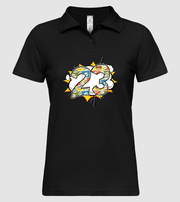 Birthday Comic Number 23 model negru pe tricou