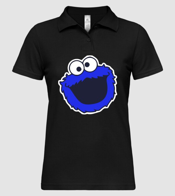 Cookie Monster Face model negru pe tricou