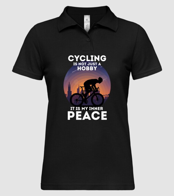 cycling is not just a hobby model negru pe tricou
