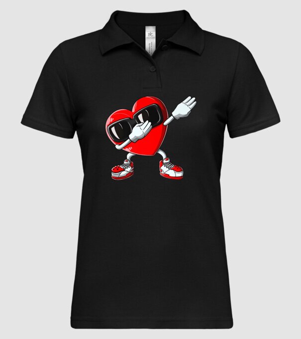 Dab inima model negru pe tricou