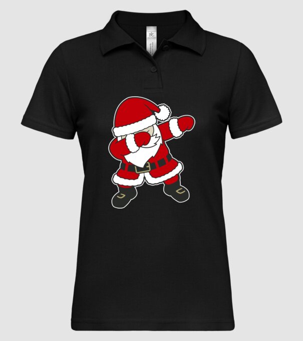 Dabbing Santa model negru pe tricou