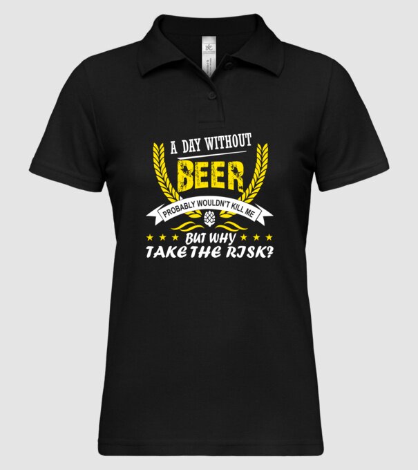 Day without beer model negru pe tricou
