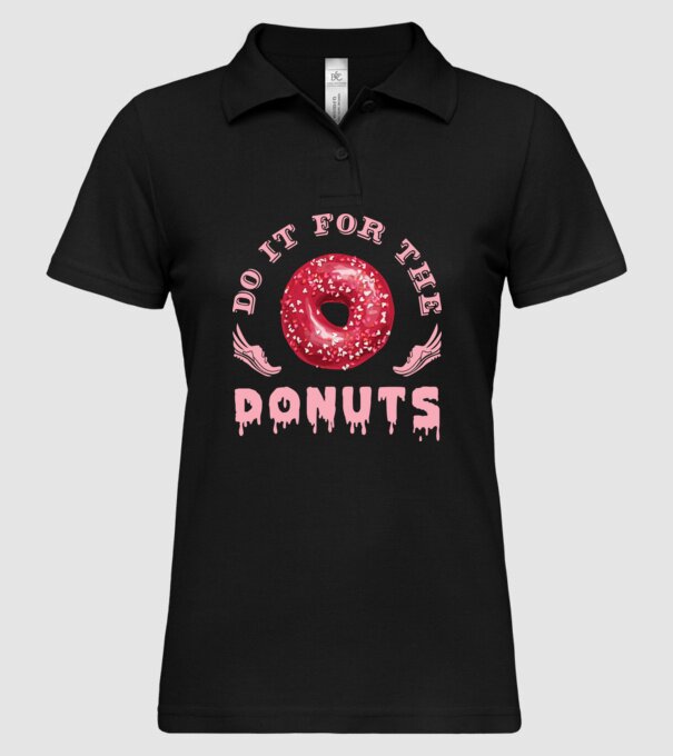 Do it for the donuts model negru pe tricou