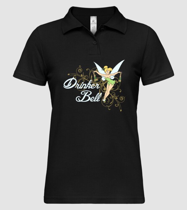 Drinkerbell model negru pe tricou