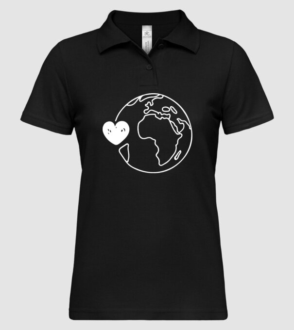 EarthLogo model negru pe tricou