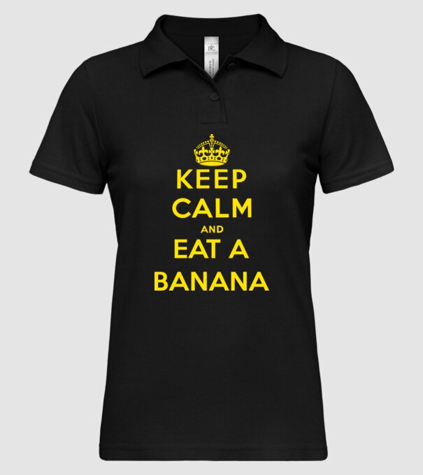 Eat banana model negru pe tricou
