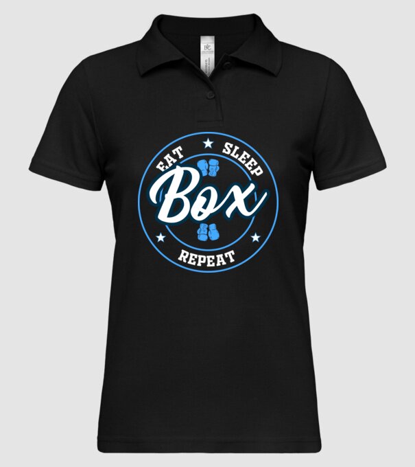 eat sleep box repeat model negru pe tricou