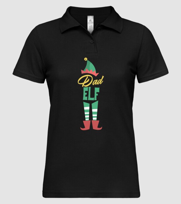 Elf family dad model negru pe tricou