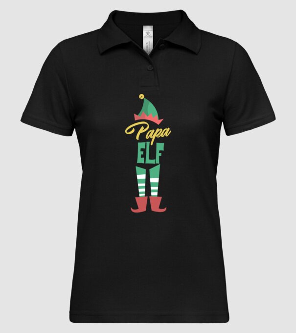 Elf family bunic model negru pe tricou