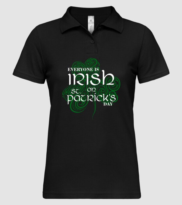Everyone is irish shamrock model negru pe tricou