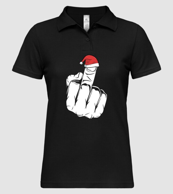 f u christmas model negru pe tricou