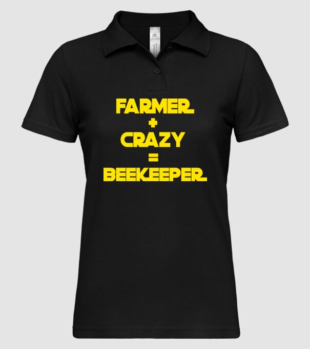 Farmer crazy beekeeper model negru pe tricou