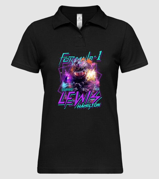 FORMULA 1 HAMILTON model negru pe tricou