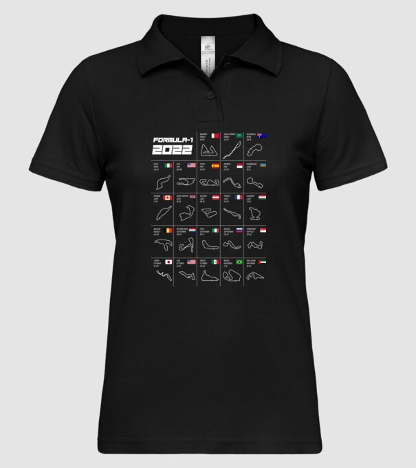 Formula 1 tracks 2022 model negru pe tricou