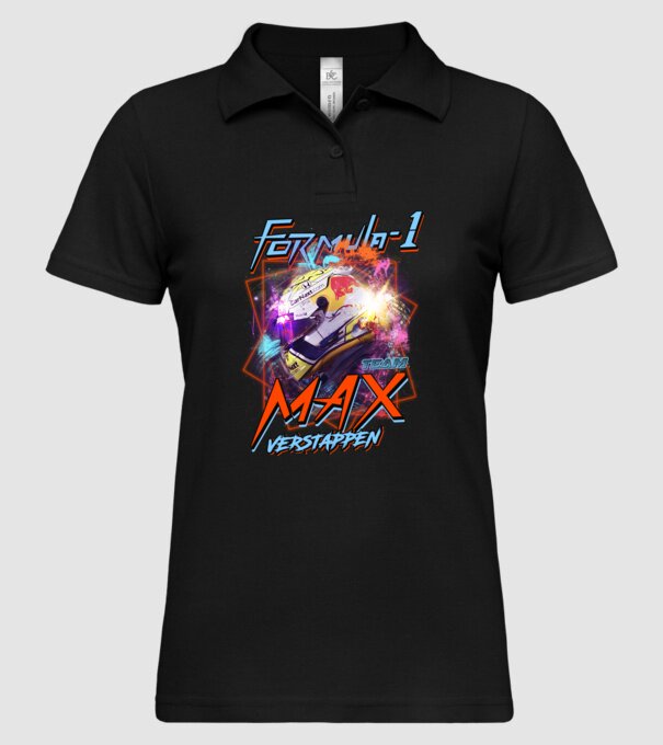 FORMULA 1 VERSTAPPEN model negru pe tricou