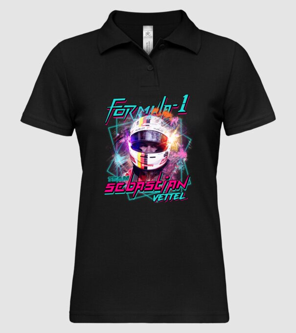 FORMULA 1 VETTEL model negru pe tricou