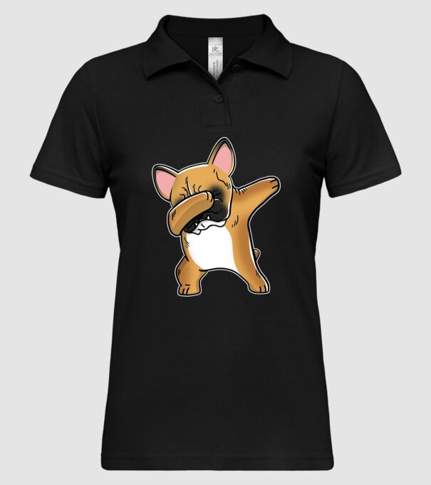 Buldog francez DAB model negru pe tricou