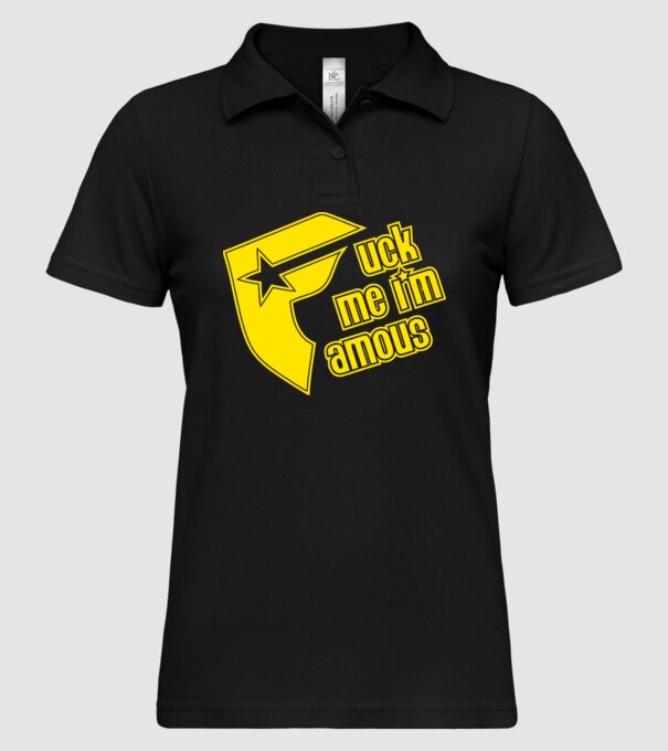 'Fuck me I''m famous!' model negru pe tricou
