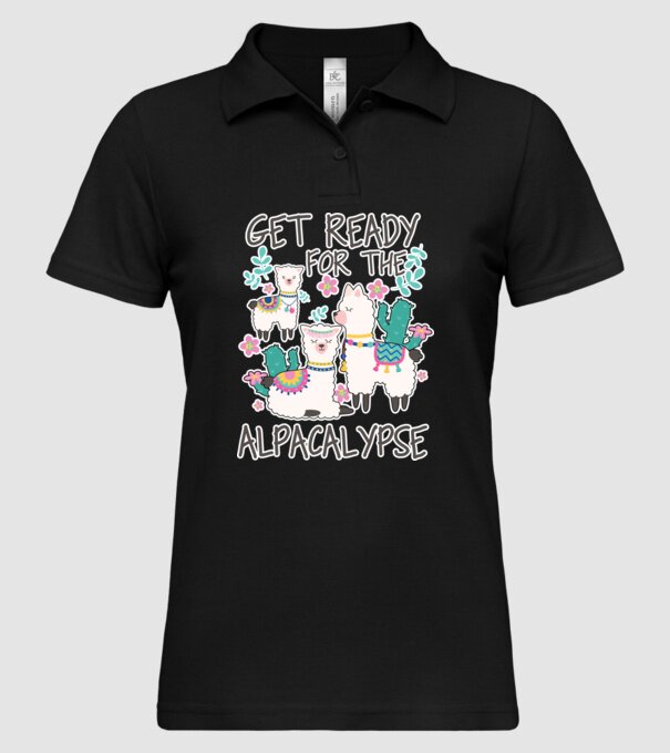 Get ready for the alpacalypse model negru pe tricou