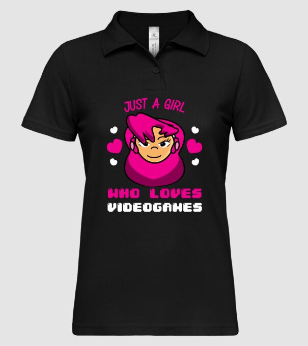 Girl Gamer model negru pe tricou