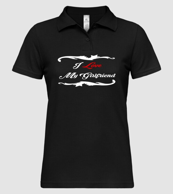 Girlfriend model negru pe tricou