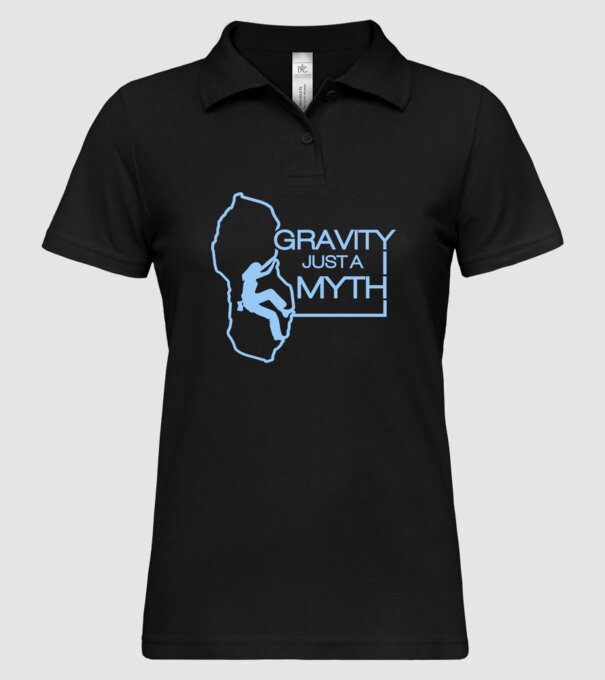 Gravity just a myth model negru pe tricou