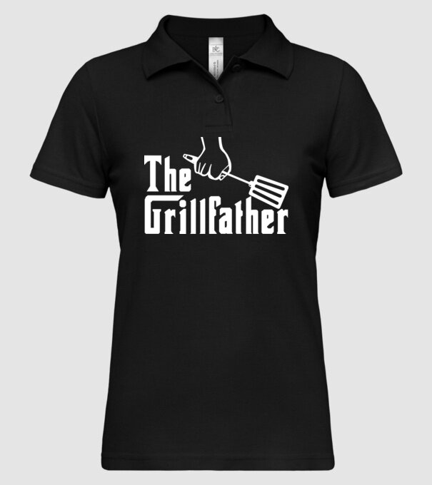 GrillFather model negru pe tricou