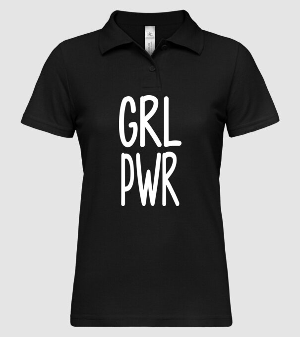 Girl Power model negru pe tricou
