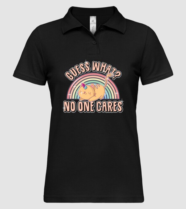 Guess what pisică-unicorn model negru pe tricou