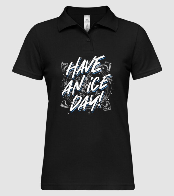 Have an ice day model negru pe tricou
