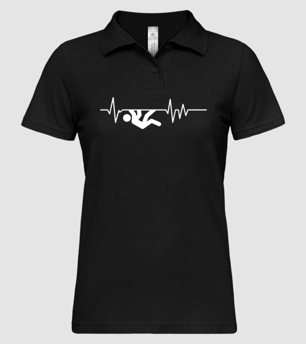 Heartbeat escaladare model negru pe tricou