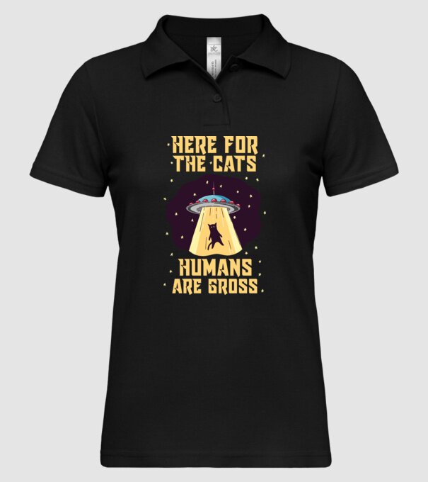 Here for the cats model negru pe tricou